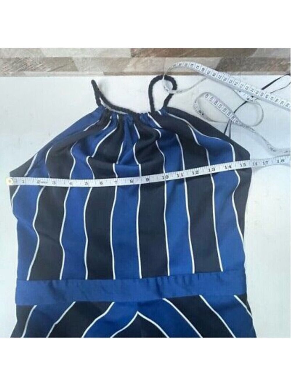 Guess Nautical Sailor Striped Rope Maxi Dress Sz 6 Resortwear Coastal Geometric - Picture 7 of 15